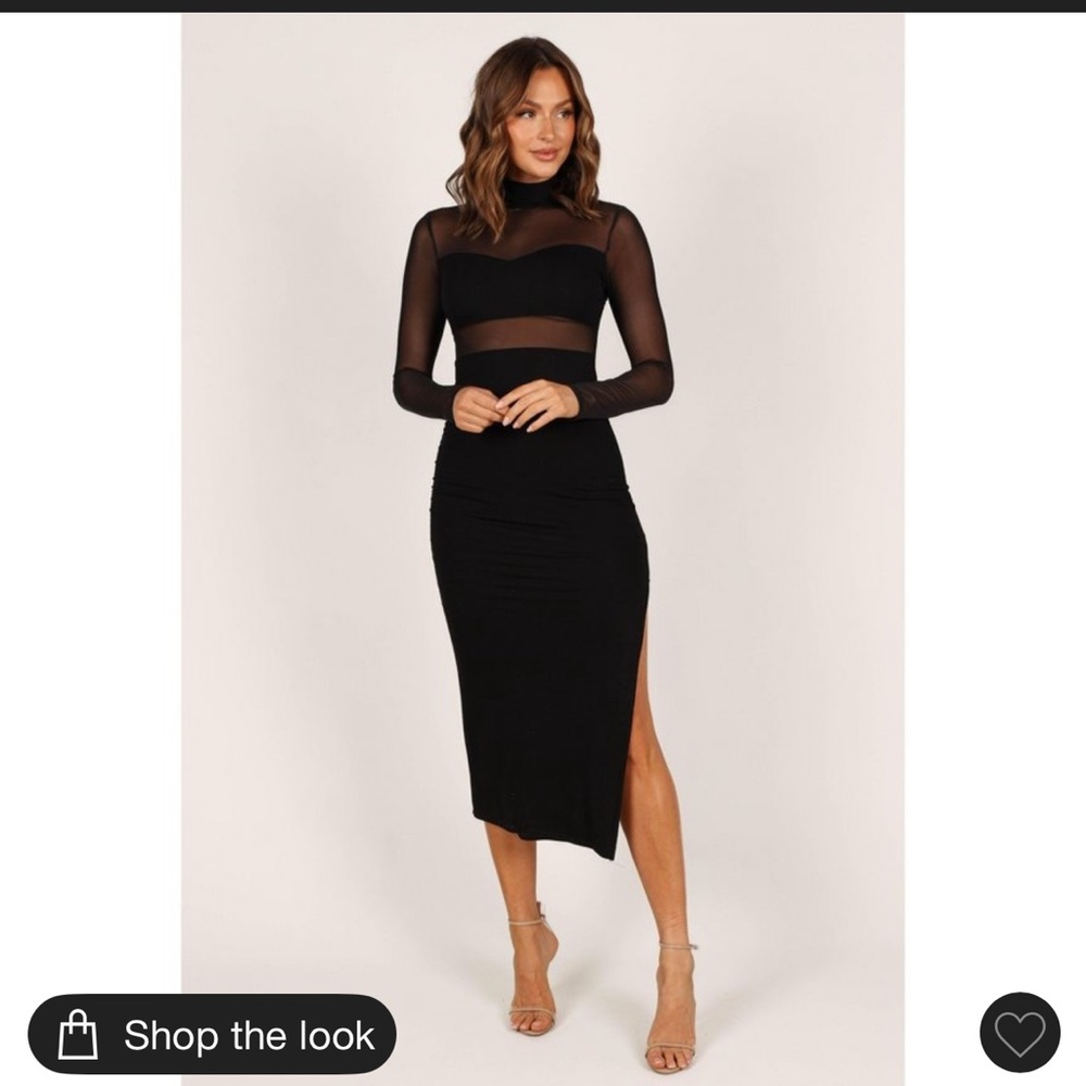 Petal & Pup Black Midi Dress